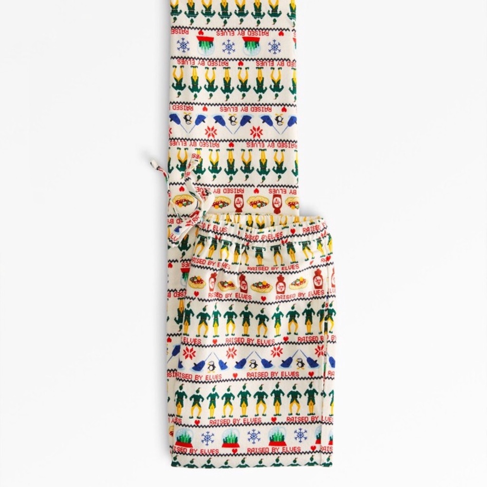 Buddy the Elf themed flannel PJ pants